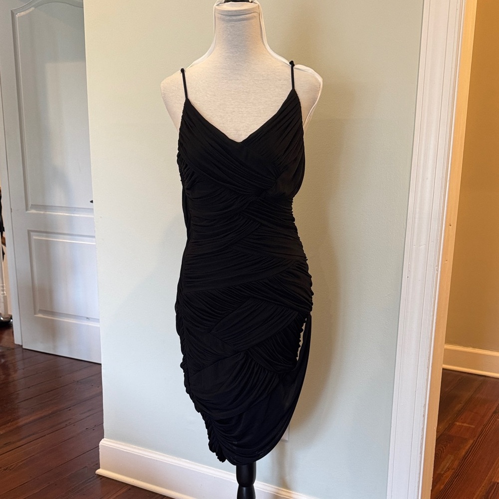 H by Halston Black Backless Dress